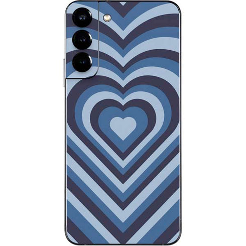 Blue Heart Pattern Galaxy S22 Plus Skin